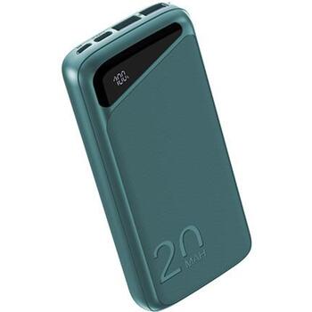 Navitel PWR20 MX Green PWR20 MX Green, 20000mAh, 3.7V, 74Wh, 2xUSB-A, divvirzienu USB-C, mikro-USB (PWR20 MX Green)