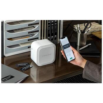 Brother PTP910BTZ1, принтер для этикеток, 360 dpi, 20 мм/с, Bluetooth 5.0, USB, лента TZe, белый (PTP910BTZ1)