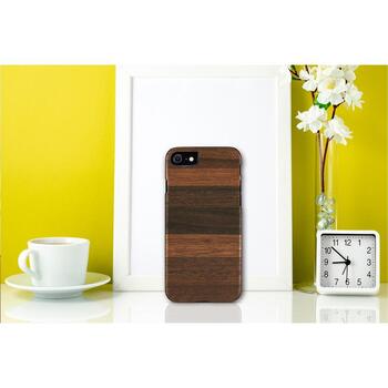 Man&Wood чехол для iPhone 7/8 M7412B, черный цвет, дерево, поликарбонат, задняя крышка, вырез под камеру, вырезы под порты (M7412B)