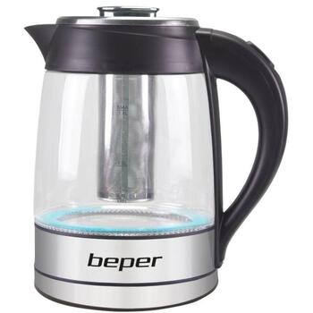 Beper Электрический чайник BB.103 CZR-05-ORE, 1,8L, 2200W, скрытый нагревательный элемент, индикатор уровня воды (CZR-05-ORE)