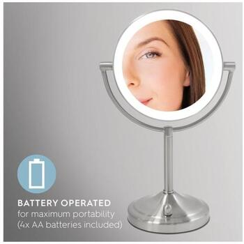 Homedics Зеркало для макияжа MIR-8150-EU, 21см, 35см, 1x и 7x увеличение, LED подсветка (MIR-8150-EU)