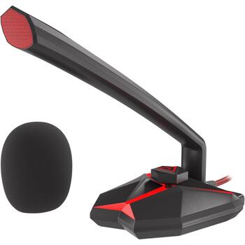 Genesis Spēļu mikrofons Radium 200 NGM-1392, 1.5m, 30dB, USB Type-A, kapacitatīvs, sarkans LED apgaismojums (NGM-1392)