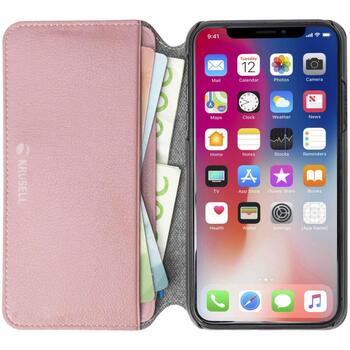 Krusell Pixbo 4 Card SlimWallet Apple iPhone XS Max, 61489, 16,5 см, фолио, 4 кармана для карт, розовый, кожзам (61489)