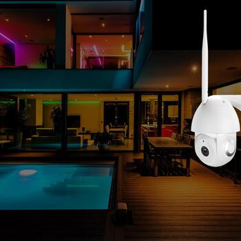 Tellur умная WiFi уличная камера TLL331451, 3MP, Ultra HD, наклон 0°~+120°, панорамирование 0~350°, IP65 (TLL331451)
