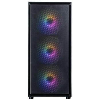 Zalman S6 BLACK, ATX Midi Tower datora korpuss, 3x140mm FRGB priekšā, 1x120mm FRGB aizmugurē, melns (S6 BLACK)
