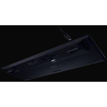 Razer BlackWidow V4 Low-profile HyperSpeed RZ03-05271500-R3M1, RGB Chroma, 2.4GHz, Bluetooth, USB-C, dzeltenais lineārais slēdzis (RZ03-05271500-R3M1)