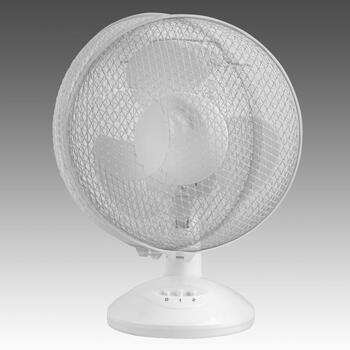 Eurom VT9 Blanc galda ventilators telpu dzesēšanai 25W 22cm oscilācija 2 ātrumi kompakts balts (385427)