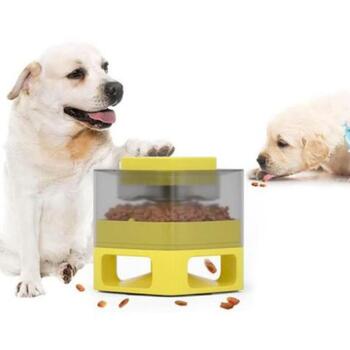 Doggy Village Suņu vai kaķu barības dozators MT7130Y, 170x185x170mm, ABS, mehāniskais dozators, ūdensizturīgs (MT7130Y)