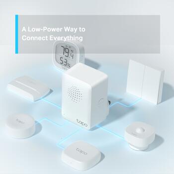 Tapo Smart IoT Hub ar zvanu, TP-Link, Tapo H100, 922 MHz, 2.4GHz Wi-Fi, 0~40°C, 72 x 62.5 x 51 mm, UL94-V0 (TAPOH100)