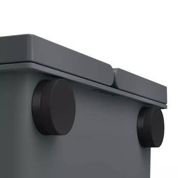 Hailo FlexBox S 030420100, 7л, 25,5x21x14см, ПП, магнитный, складные ручки, тёмно-серый (030420100)