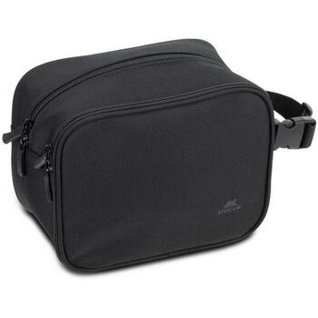 Rivacase Косметичка для путешествий 8409BLACK, 0.215кг, экосознательный RPET полиэстер, водоотталкивающий, 2 сетчатых кармана (8409BLACK)