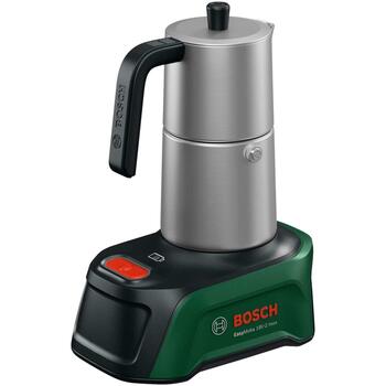 Bosch кофеварка EasyMoka 18V-2 Inox 06039E4100, 18 В, 90 мл, нержавеющая сталь, без аккумулятора и зарядного устройства (06039E4100)