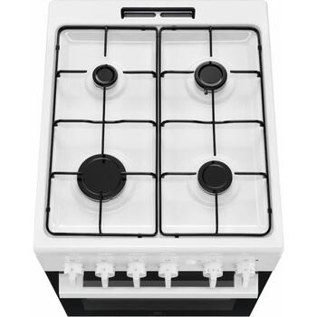 Electrolux газовая плита LKG500013W, 50см, 55л, 220-240В, 1675.6Вт, 50-250°C, газовая духовка, черная эмаль, гриль (LKG500013W)