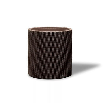 Keter Puķu pods Medium Cylinder Planter 29197835590, 36x36x37,3cm, 1,80kg, brūns, rotangpalmas dizains (29197835590)