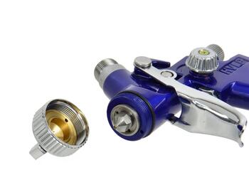 Geko Smidzinātājpistole krāsām G01105, 0,8mm, 125ml, 3,0bar, 170l/min, alumīnija korpuss, regulējami gaisa un šķidruma iestatījumi (G01105)