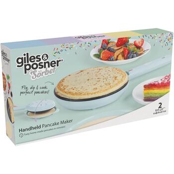 Giles & Posner Ручная блинница EK6699GSBLVDE, 600W, 20см, синий, алюминий, антипригарное (EK6699GSBLVDE)