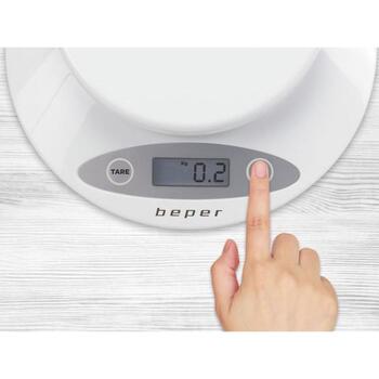 Beper Кухонные весы BP.802, 5кг, 1г, ЖК, функция тарирования, автоматическое отключение, чаша в комплекте (BP.802)