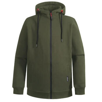 Pesso Куртка с капюшоном TURIN_OG-4XL&PESSO, темно-зеленая, 4XL, 65% хлопок, 35% полиэстер, 300 г/м², молния, регулируемый капюшон (TURIN_OG-4XL&PESSO)