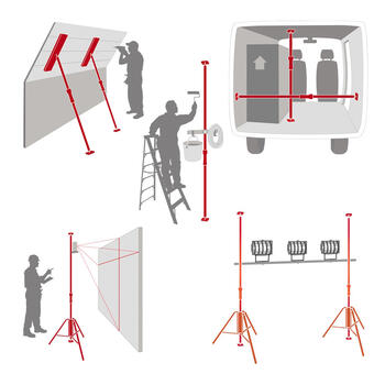 Regulējams atbalsta stienis Multi-Prop P1 60-100 cm (24