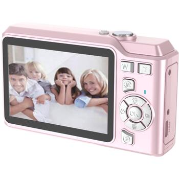 Denver Компактная камера DCA-4818 Rose 112170000010, 2.8'' LCD, 5 МП, CMOS, MicroSD до 64 ГБ, USB-C, 8x цифровое увеличение (112170000010)