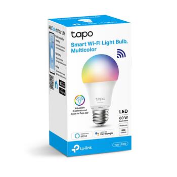 Tp-Link Умная Wi-Fi Лампочка Tapo L530E, 8.7W, 806lm, 220°, 2.4GHz, 15,000h, E27, CE, RoHS, белый 2500-6500K (TAPOL530E)