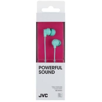 Jvc HA-FX10-LA-E, наушники, 8-23000 Гц, 1,2 м, 3,5 мм миниджек, стерео, силиконовые насадки S/M/L (JVC HA-FX10-LA-E)