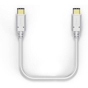 Hama USB kabelis 00183328, 1.5m, USB Type-C Male, USB Type-C Male, 3A, 480 Mbit/s, balts (00183328)