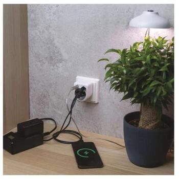 Emos Адаптер P0075, 1×, 1×USB-A 5V/2,4A/12W, 1×USB-C 5V/3A/15W, 3680W, IP20, защита от детей (P0075)