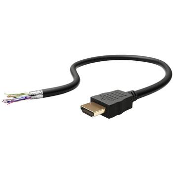 Goobay HDMI кабель 41082, 1м, поддержка 8K, черный, круглый, HDMI мужской разъем (41082)