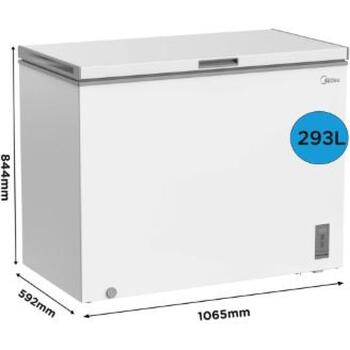 Midea Морозильник MDRC411FZE01, 293л, 14кг/24ч, 41дБ, 1 дверь, быстрая заморозка, отдельно стоящий (MDRC411FZE01)