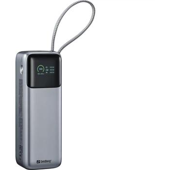 Sandberg All-in1 Powerbank 421-31, 27000 mAh, LiPo, 240 W, USB Type-A 1, USB Type-C 1, черный, серый (421-31)