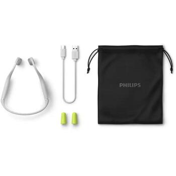 Philips TAK4607GY/00 детские беспроводные наушники, костная проводимость, 13,2 мм, 83 дБ, IPX5, 5 ч, 4 ч, 200 мАч, Bluetooth 5.2 (TAK4607GY/00)