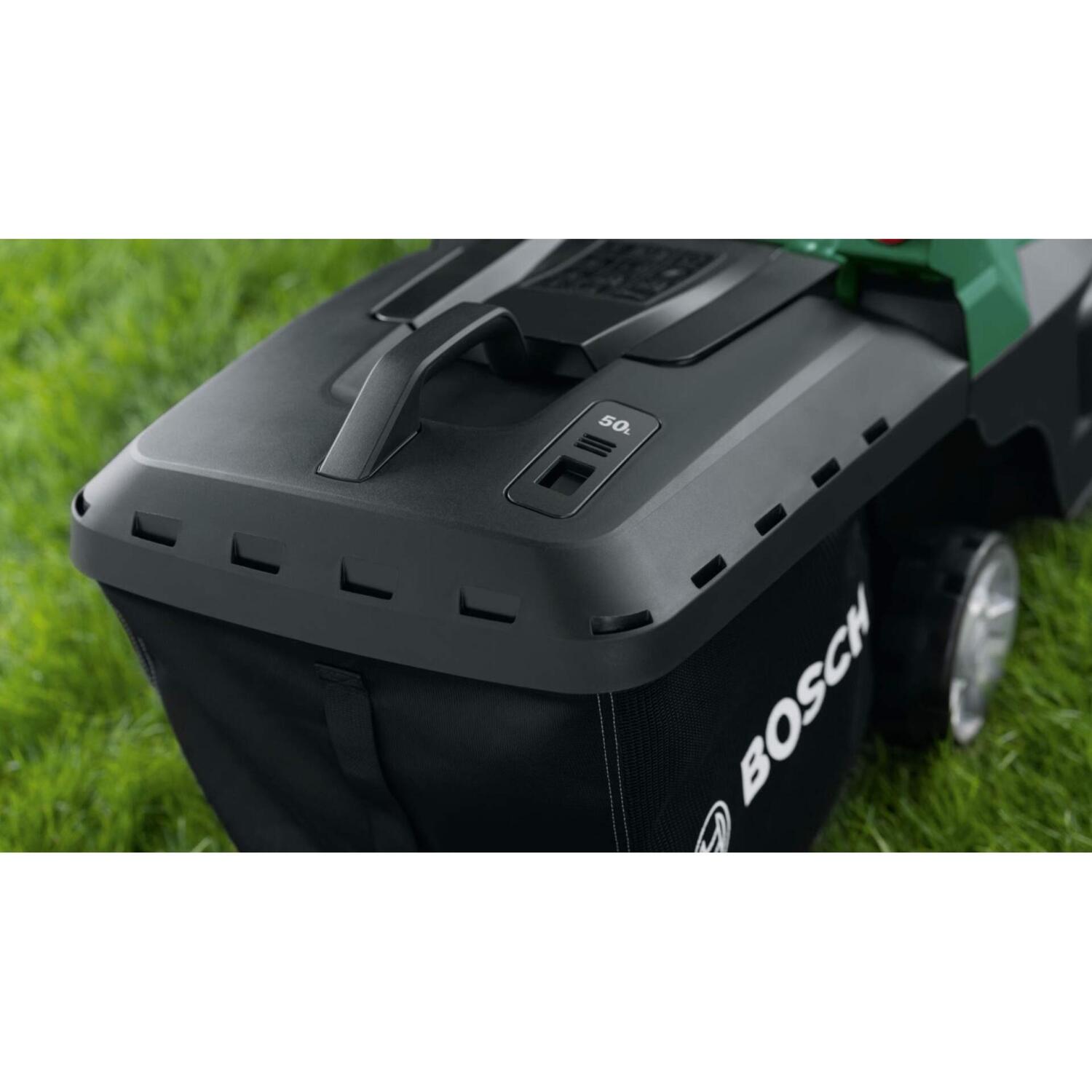 Bosch AdvancedRotak 36V-44-750 06008B9G02, аккумуляторная газонокосилка, 44см, 36В, 2x4Ач, 50л, 25-80мм, 7 полож. (06008B9G02)