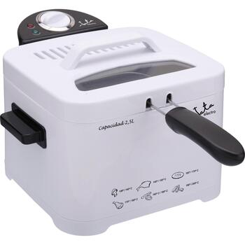Jata Фритюрница FR278, 2,5 L, 2000 W, белый, регулируемый термостат, холодный ручка, легкая очистка (FR278)