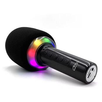 Media-Tech караоке микрофон MT399, Bluetooth 5.0, 5W, 4ч, USB-C, 10м, диско-подсветка, модулятор голоса (MT399)
