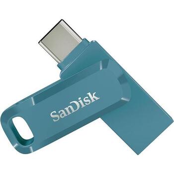 Sandisk USB флеш-накопитель SDDDC3-064G-G46NBB, 64GB, USB 3.2 Gen 1, USB Type-A, USB Type-C, 150MB/s, синий, поворотный (SDDDC3-064G-G46NBB)