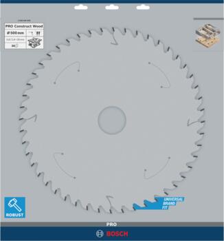 Ripzāģa disks 500x30 mm Construct wood top, Galda zāģiem PRO CONSTRUCT WOOD RIPZĀĢA ASMENS, 2608640695, BOSCH (2608640695)