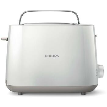 Philips Toaster HD2581/00 830 Вт, 2 ломтика, 2 слота, 8 уровней поджаривания, Металлический корпус, Подогреватель (HD2581/00)