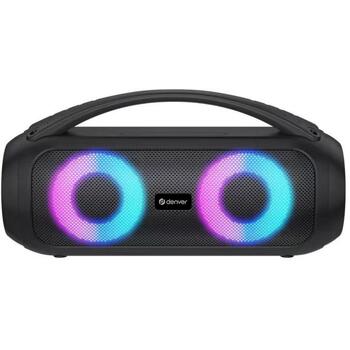 Denver Портативная Bluetooth колонка BTG-616 111151020870, 2x100W, 2x10W RMS, FM радио, USB, MicroSD, AUX, IPX4, 2400mAh, 4h (111151020870)