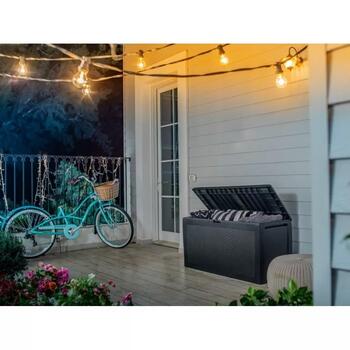 Keter Samoa Rattan Box 29209570587, 270л, 117x45x57см, плетение ротанг, с колесиками (29209570587)