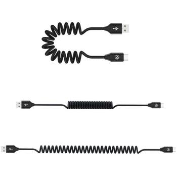 Tellur Кабель передачи данных TLL155395, 1,8м, 3A, Type-C, USB-A, ткань, 480Mbit/s, защита от перезарядки (TLL155395)