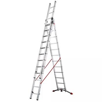 Hailo ProfiLOT S100 039312507, kombinējamās kāpnes, 3x12 pakāpieni, alumīnijs, 925cm, 150kg, LOT sistēma (039312507)
