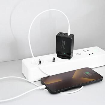 Tellur Зарядное устройство TLL151451, 65W, 2xUSB-C, USB-A, AC 100-240V, 1,5A, 5V/3A, 9V/3A, 12V/3A, 15V/3A, 20V/3,25A, 4,5V/5A (TLL151451)
