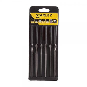 Stanley набор надфилей 0-22-500, 6 шт., 150 мм, высокоуглеродистая сталь, двухкомпонентная рукоятка, эргономичная (0-22-500)