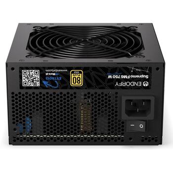 Endorfy Datora barošanas bloks Supremo FM6 EY7A013, 750W, 100-240V, 13-65A, 80 PLUS Gold, pilnībā modulārs, aktīva dzesēšana (EY7A013)