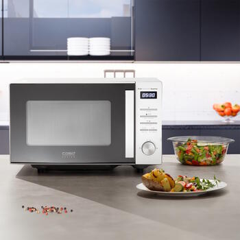 Brīvi stāvoša mikroviļņu krāsns ar keramisko pamatni 20 L 700 W Sudraba 03321 Caso (03321)