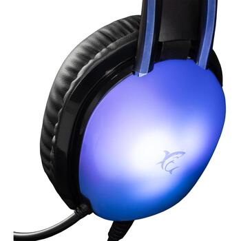 White Shark Наушники PEACOCK-2 BLACK, 212g, 32Ω, 20Hz-20KHz, 2m, RGB подсветка, накладные, проводные, встроенный микрофон (PEACOCK-2 BLACK)