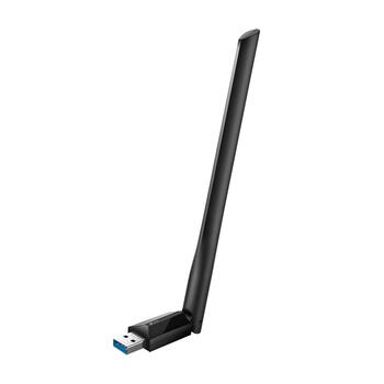 Wi-Fi USB adapters AX1800 Wi-Fi 6 divjoslu bezvadu Archer TX35U Plus 802.11ax līdz 1201 Mbps (5 GHz) 574 Mbps (2.4 GHz) USB 3.0 divas augstas pastiprināšanas antenas Melna TP-Link (Archer TX35U Plus)