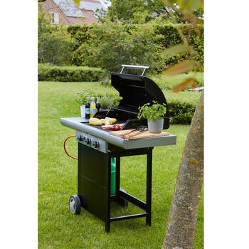 Barbecook Spring 3112 газовый гриль для готовки на улице 3 горелки 11.4кВт чугунные решетки термометр шкаф для хранения 115x55x133см BC-GAS-2002 (BC-GAS-2002)