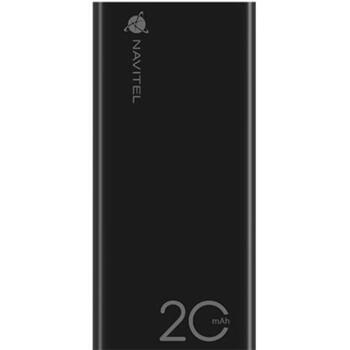 Navitel Lādētājs-akumulators PWR20 AL Black, 20000mAh, 3.7V 74Wh, 22,5W, USB-C 5V 2,6A, 9V 2A, 12V 1,5A, Mikro USB 5V 2A, 9V 2A (PWR20 AL Black)